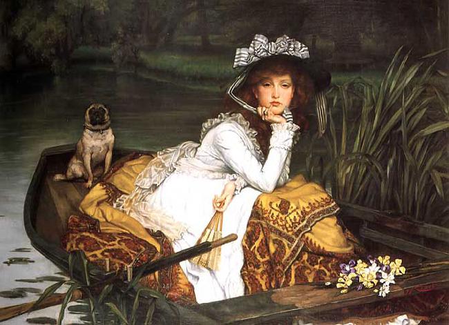 James Tissot Young Lady in a Boat. oil painting image